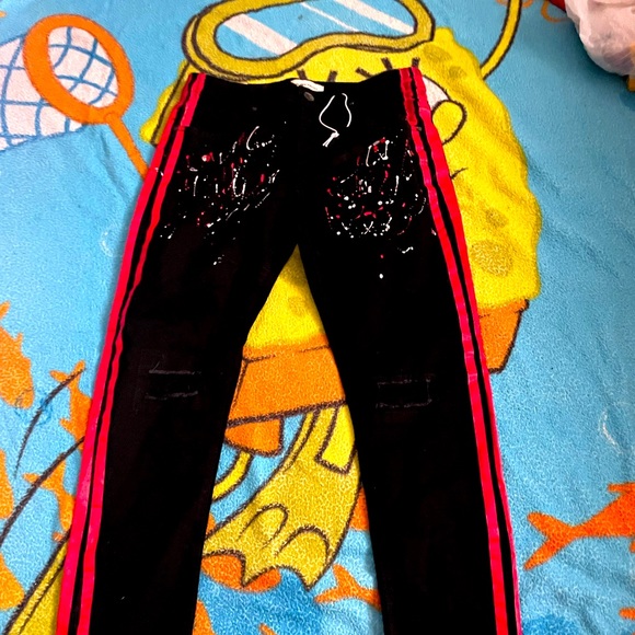 Ripped Paint Splashed Jeans - Picture 1 of 2